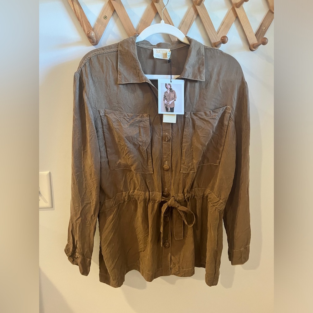 Nation LTD Cupro blouse NWT.